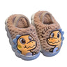 Winter Children‘s Slippers New Kids Home Shoes Dinosaur Warm Plush Indoor Non-Slip Soft Slipper For Boys Girls