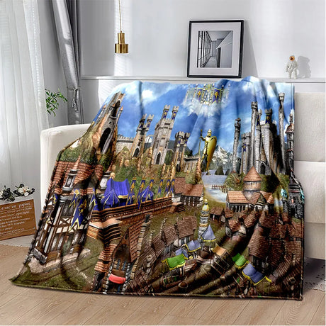 3D Heroes of Might and Magic Retro Game Soft Plush Blanket,Flannel Blanket Throw Blanket for Living Room Bedroom Bed Sofa Picnic