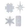 4Pcs Christmas Resin Molds,Jewelry Making Silicone Molds,Snowflake Mold,Ornaments,Pendant,Necklace,Earrings,Coaster