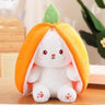 Funny Joy Kawaii Fruit Bunny Plush Toy Cute Carrot Strawberry Turn Into Rabbit Plush Toy Kids Birthday Christmas Gift