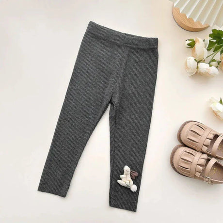 Autumn Girls Cotton Bottoms Pants 2023 New Korean Children's Stretchy Slim Casual Pant Baby Lace Splicing Outside Trousers