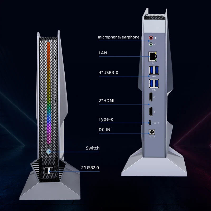 Mini PC Gamer 12th Gen i9 13900H i7 12700H Nvidia RTX 3050 8G  Gaming Desktop Mini Computer Barebone System PCIE4.0 WiFi6 Win 11