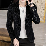 2023 New Four Seasons Casual Small Suit Men's Youth Slim Fit Suit Fashion Top Coat Men's Wear