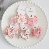 10Pcs/Lot Elastic Hair Bow for Children, Children's Headwear Hair Accessories for girls, Cute Hair ties, Lovely Hair Rope