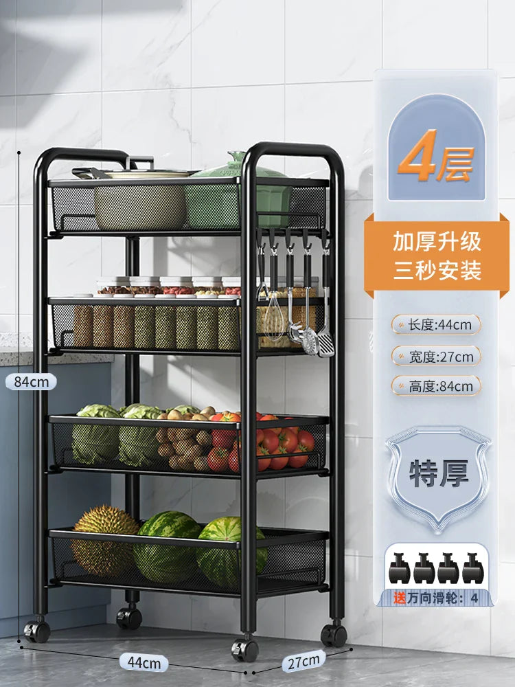 Food Truck Partitions Trolley Storage Utility Grocery Basket Rolling Trolley Candy Fruit Basket Archivadores Restaurant Furiture