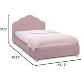 Delta Children Upholstered Twin Bed, Rose Pink