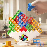 64PCS Dinosau Tetra Tower Fun Balance Stacking Building Blocks Board Game for Kids Adults Friends Party Toy Family Game Gifts