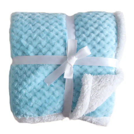 Baby Blanket & Swaddling Newborn Thermal Soft Fleece Blanket Winter Solid Bedding Set Cotton Quilt Infant Bedding Swaddle Wrap