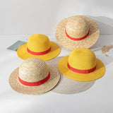 Luffy Straw Hat Anime Cartoon Cosplay Caps Accessories Summer Sun Hat Sunshade Parent-Child Hat Luffy Hat for Women Men