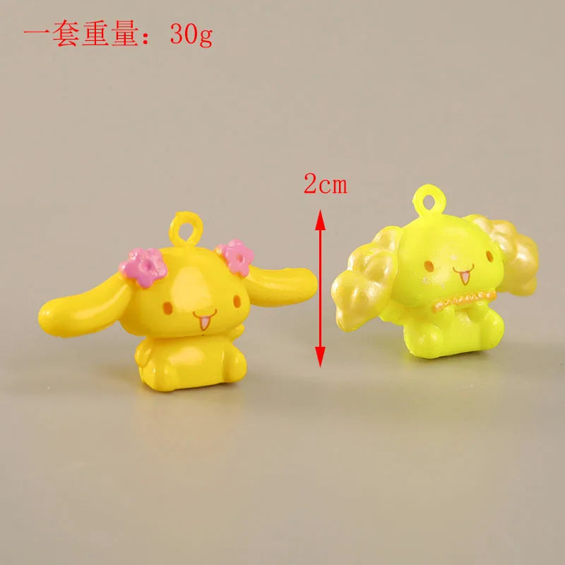 12Pcs/Set Sanrio Cute Mini Cinnamoroll Action Figure Toys Cartoon Animal Dog Anime Figurine Dolls Decoration Model Gift For Kids