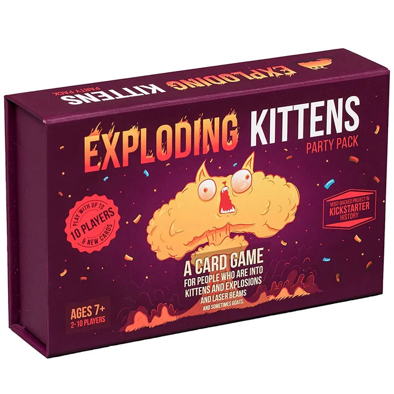 Exploding Kittens 4 in 1 Set Family Party Board Game Fun Adult Kids Toy Cards Game Suitable For Holiday Gift