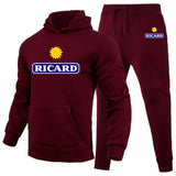 Ricard Men's Sweatshirt +Pants 2 Piece Set Casual Sportswear Hoodies Wear Autumn And Winter New Sportswear Suit Hot