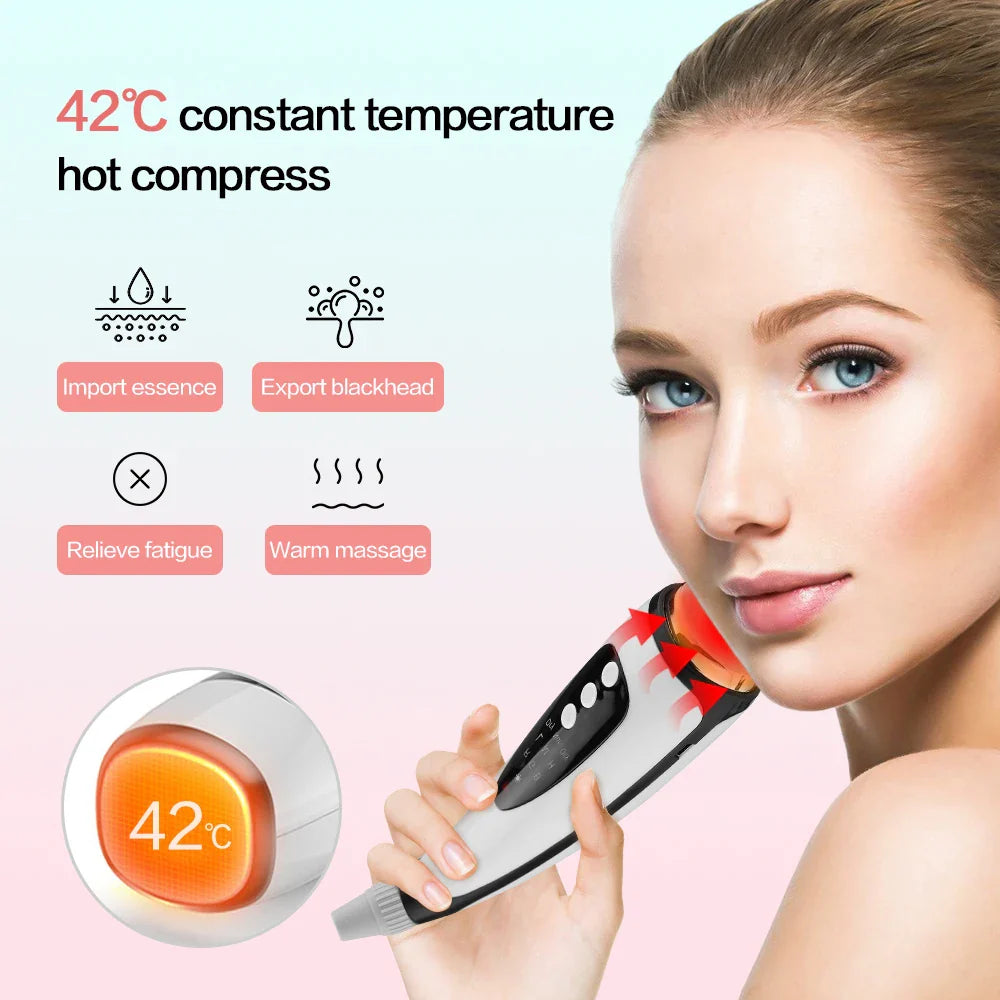 Vacuum Pore Cleaner Electric Blackhead Remover Acne Black Head Blemish Remove Exfoliating Cleansing Facial Beauty Instrument