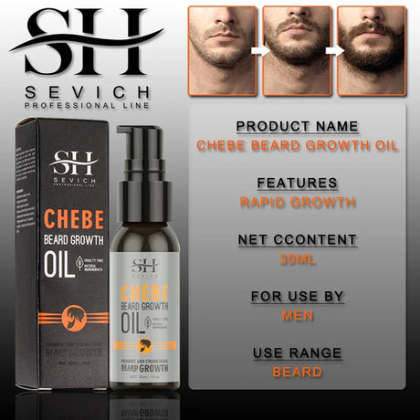 New 2023 Chebe Beard Growth Oil For Men Fast Effective Beard Growth Essential Hair Loss Treatment Product Sevich Beard Care 30ml