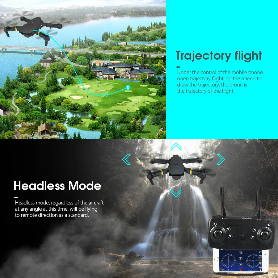 NEW E58 RC Drone WiFi FPV Altitude Hold Foldable Quadcopter with Battery 1080P 4K HD Camera RC Drone Helicopter Drone Gift Toys