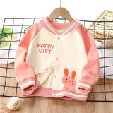 Children's Padded Baseball Jacket Spring Autumn New Clothes Outerwear Boys Girls Cartoon Fashion Coat Baby Casual Top Clothing