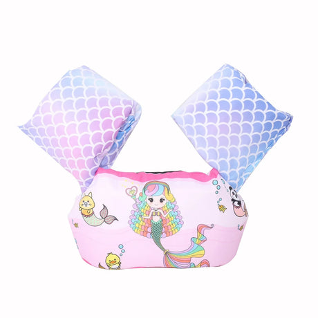 Kids Arm Float Pool Armband Baby  Mermaid Swimsuit Buoy Swimming Vest Ring Swim Float Vest Life Jacket Safety 14-25kg Girl Boy