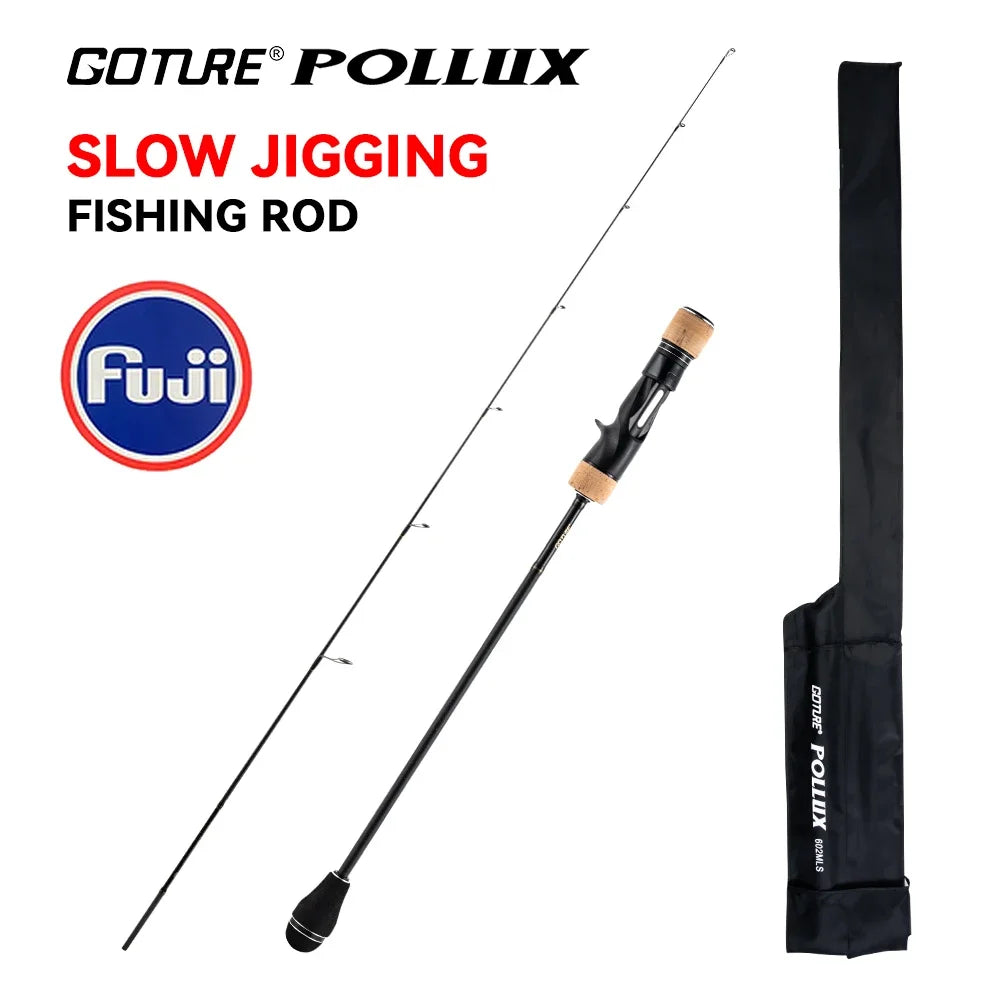 Goture Pollux Fuji Slow Jigging Fishing Rod Lure 1.83m/1.98m Max 260g Spinning Casting 30T Carbon Fiber Sea Pole M ML MH Power