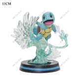 Anime Pokemon Figure Charizard Squirtle Bulbasaur Vulpix Scenes Special Effects Version Figurine Toys PVC Model Collection Dolls