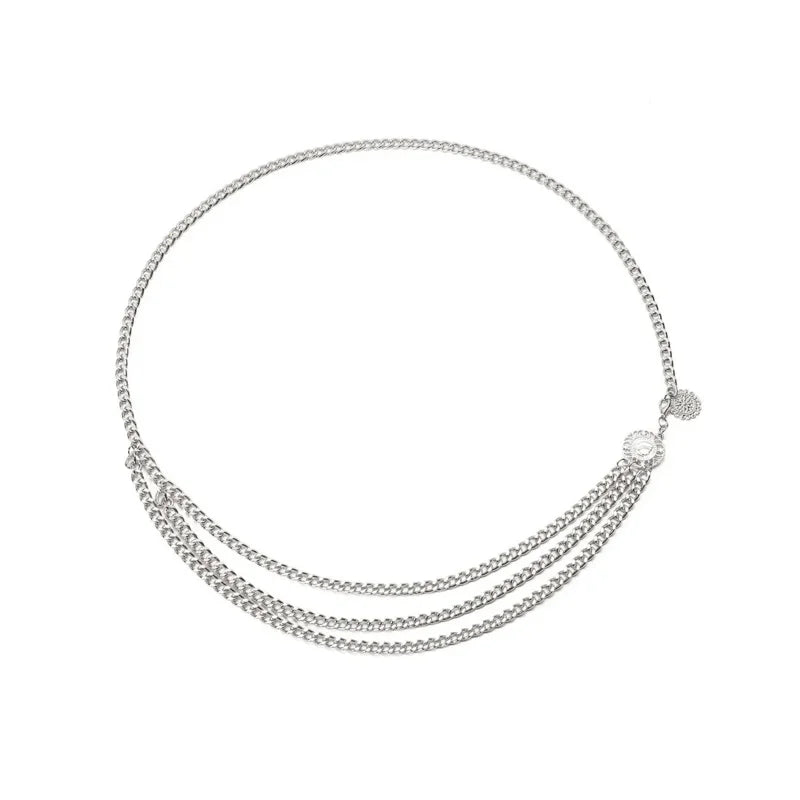 Fashion jewelry Sexy Trendy Female Sexy Body Chain Personality Simple Yoga Aluminum Chain Hollow Waist Chaingifts for Women