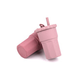 500ML Food Grade Silicone Drink Cup Silicone Baby Straw Cup For Moms