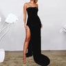 European and American women's clothing 2023 new fashion sexy slim slit bandeau backless nightclub dress dress women