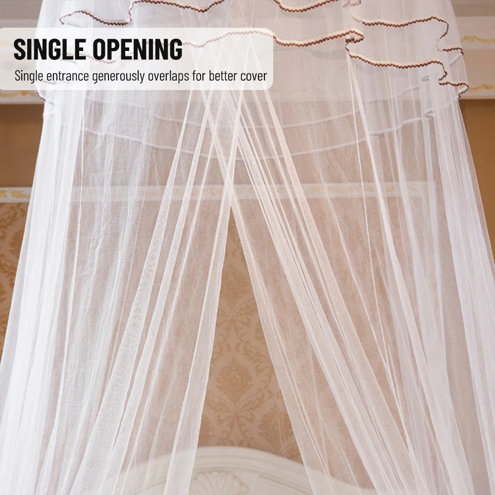 Universal Dome Mosquito Net Single Entrance Fine Mesh Bed Net Lace Curtain Bedroom Decoration Easy Installation