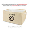 Basket Toys Dog Paw Personalized Pet Toy Storage Box For Clothes Custom Cat Product With Name Dog