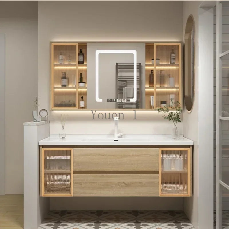 Locker Display Bathroom Cabinet Shelves Toilet Closet Bathroom Cabinet Wooden Washbasin Badezimmer Schrank Home Furniture YQ