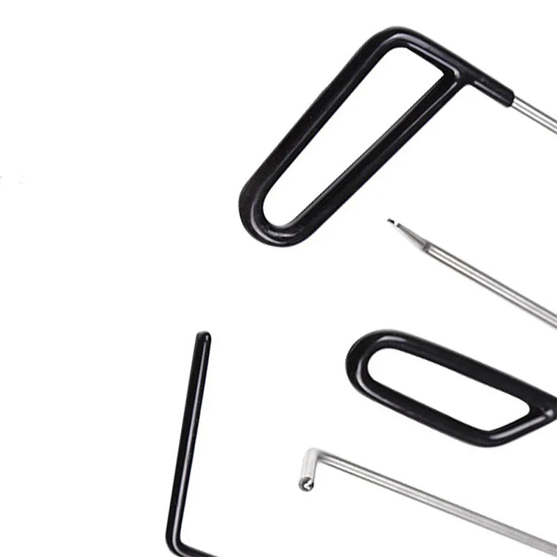 6pcs Car Dent Repair Hooks Stainless Steel Push Rods Car Body Dent Removal Crowbar Kit for Automotive Dent Repair Tools Kits