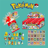 24pcs/set Pokemon Pikachu Blind Box Anime Action Figure Model Doll And Charizard Playing Cards Psyduck Toys For Children's Gift