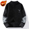 Men's Clothing No Hoodie Knit Sweater Male Pullovers Fleeced White Free Shipping Large Big Size Neck Korean 2023 Autumn X Plus A