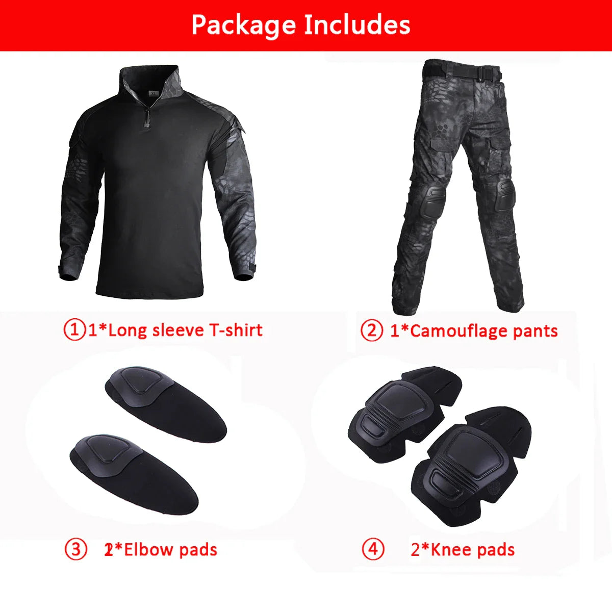 Military Uniform Clothes Suit Tactical Combat Suits Camo Men Army Clothes Military Men Clothing Shirt+Cargo Pants Knee Pads 8XL