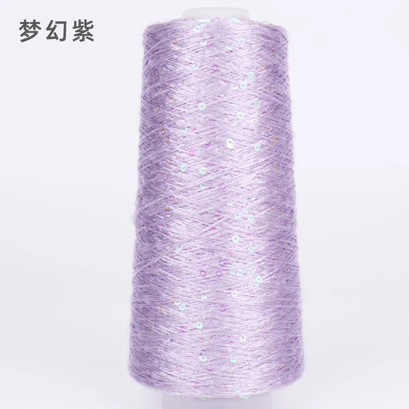 500G Glitter FancyYarn Sequin  Hand Crochet Thread Knitting Clothes Needleworkyarn With Sequins Knitting Yarn Needlework Sequins