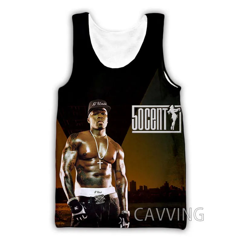 New Fashion Women/Men's 3D Print Rapper 50 Cent Tank Tops Harajuku  Vest  Summer Undershirt Shirts Streetwear  H01