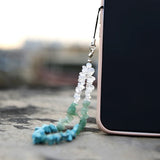 Natural Stone Mobile Phone Lanyard Hand-woven Beads Mobile Phone Chain Beaded Cord