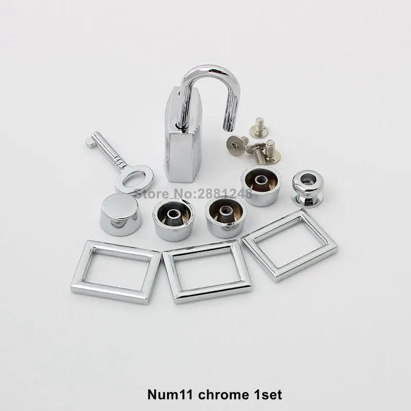 New Rectangle Eyelets Hanger Metal Lock for Bag Hardware Wholesale Fashion a Set of Locks Fitting Woman Handbag Bag Accessories