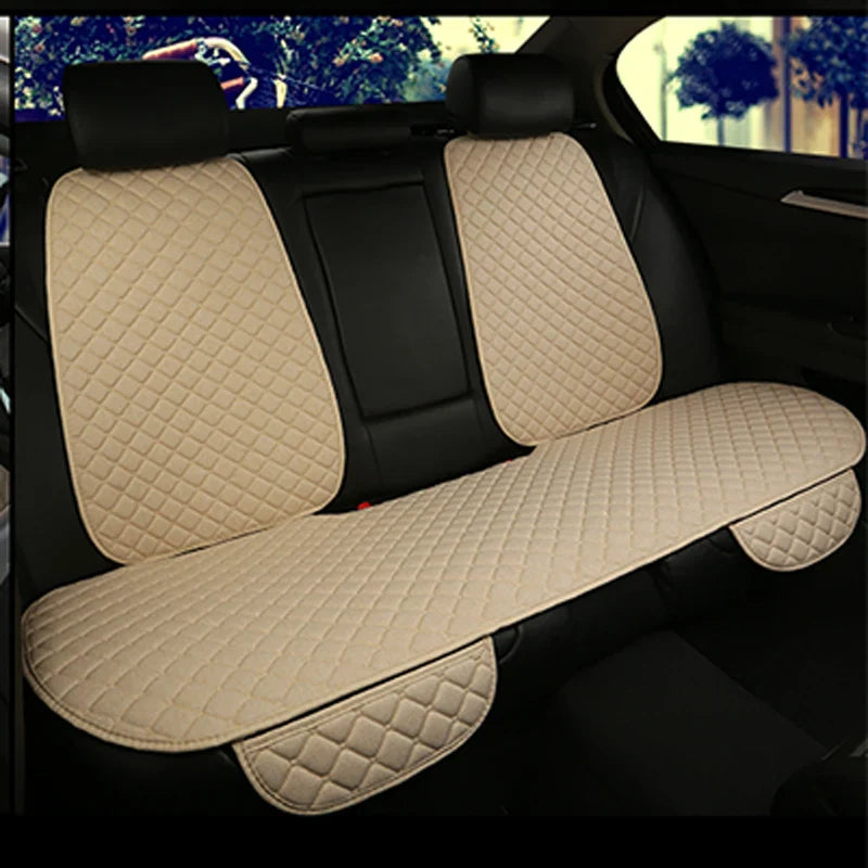 Summer Flax Car Seat Cover Linen Fabric Automobiles Seat Cushion Breathable Chair Protector Pad Mat Universal for Car Truck SUV