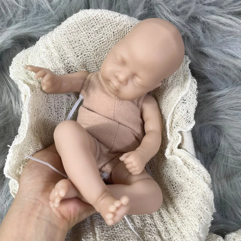 Mini bebe reborn kit Luna 12 Inches Reborn Baby Vinyl Doll Kit Unpainted Unassembled Doll Parts DIY Blank Reborn Doll Kit