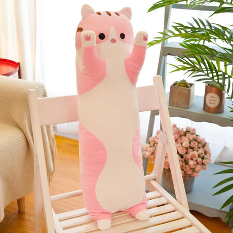 50-130CM Plush Toys Cute Animal Cat Creative Long Soft Toys Office Break Nap Sleeping Pillow Cushion Stuffed Gift Doll for Kids