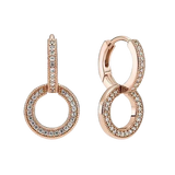 925 Sterling Silver Hot Moments Charms Sparkling Sun Moon Hoop Earrings for Women Infinity Stud Earrings Two-tone Hearts Jewelry