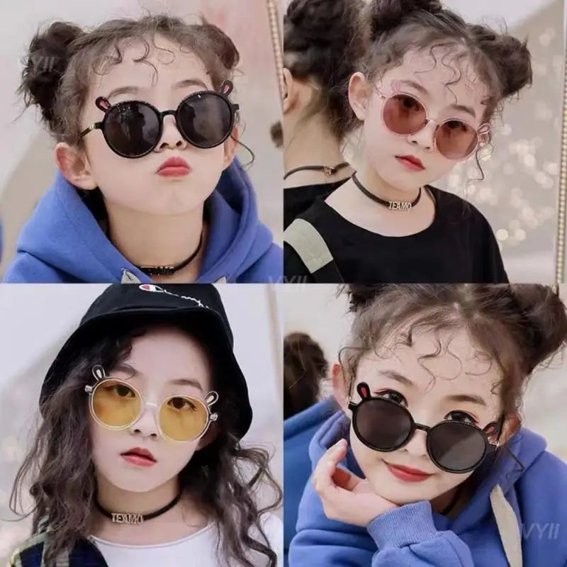 1~4PCS Kids Sunglasses Portable Colorful Fashion Summer Eyewear Sunglasses Eyeglasses Plastic Fashion Childrens Sun Glasses