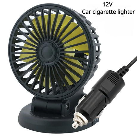 Car Fan 360° Adjustable 3 Head Air Fan Automotive Electric Fan USB/12V/24V Fan 2 Speeds Car Silent Fan For Home Desk Office&Car