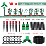 50-5M Garden 13cm Sprinkler Drip Wateing Systems Smart Timer 1/4“ Hose Automatic Irrigation Equipment for Greenhouse Bonsai Yard