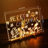 Acrylic LED Luminous Draw Board Toy For Kids Anti Scratch Adjustable Erasable Letter Message Board Christmas Gift