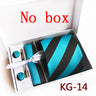 Ties For Men Luxury Tie Set Gift Box Jacquard Necktie Pocket Square Clip Cufflinks Handkerchief Corbata