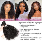 Brazilian Remy Kinky Curly Human Hair Bundles With Closure HD Lace Transparent 4x4 Lace Closure and Weave Bundle 12A Soft Hair