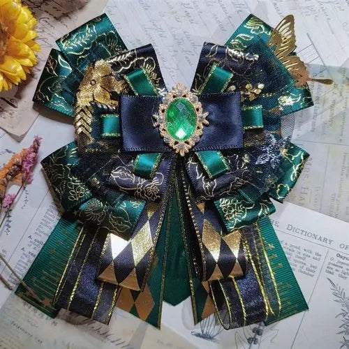 Original Lolita Cosplay Women's High-end Luxury Brooch Anime Dance Suit Shirt Accessories Handmade Collar Flowers Gift for Women