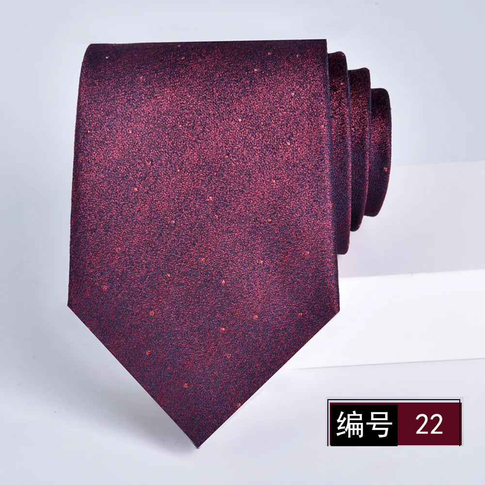 ties for men 2024 Luxury Wine Red Groom Wedding Accessories Dot Stripe gravata 8cm Necktie Kravaty Corbatas De Hombres