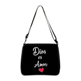 Christian Gift Bible Verse in Spanish Crossbody Bag Con Dios Todo Es Posible Messenger Bags Shoulder Bag Casual Handbag